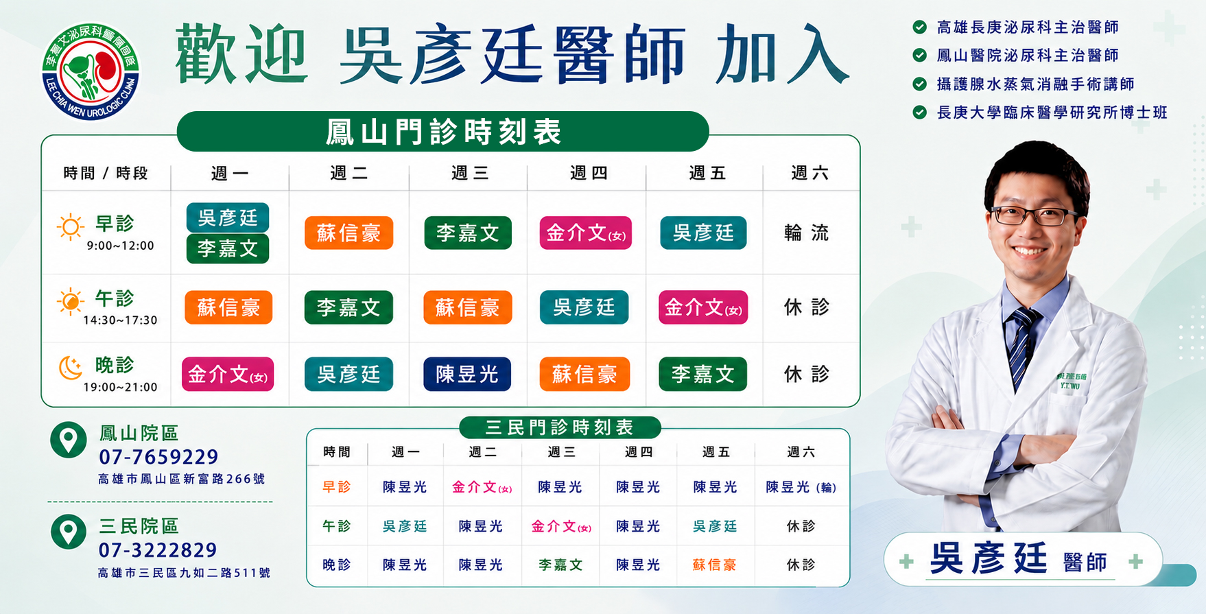 李嘉文泌尿科醫療團隊的第5張banner圖片